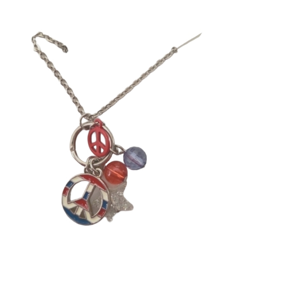 Children's Place Peace Sign And Stars Necklace